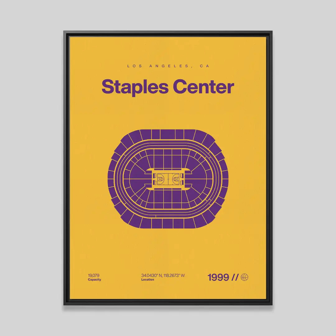LA Basketball Arena Bold Canvas Art