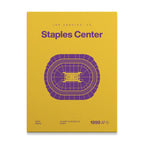 LA Basketball Arena Bold Canvas Art