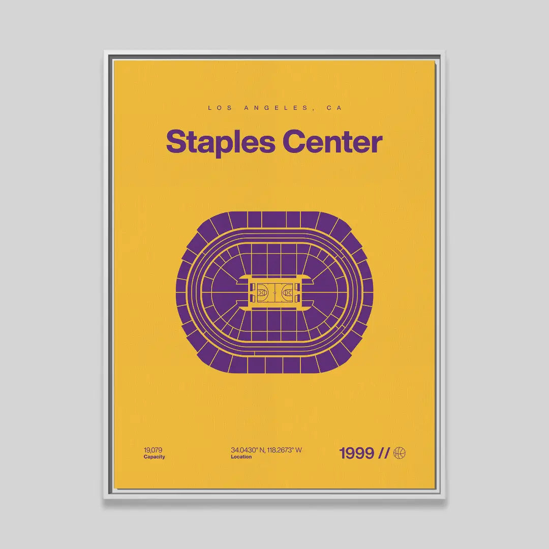 LA Basketball Arena Bold Canvas Art