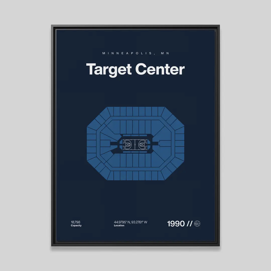 Minnesota Basketball Arena Bold Canvas Art