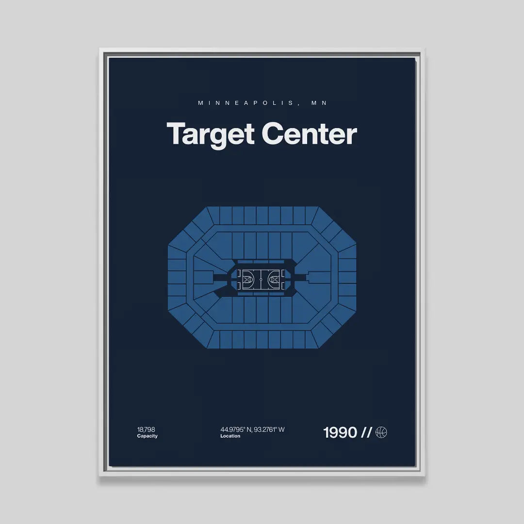 Minnesota Basketball Arena Bold Canvas Art