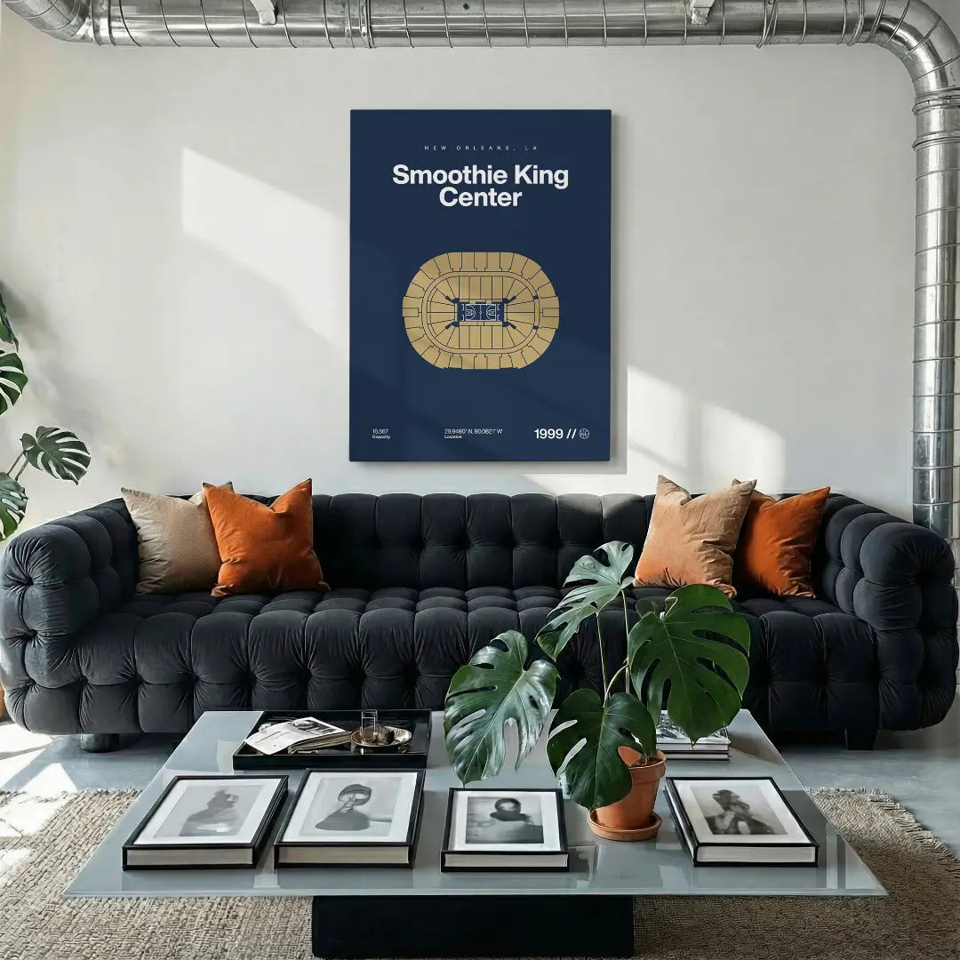 New Orleans Basketball Arena Bold Canvas Art