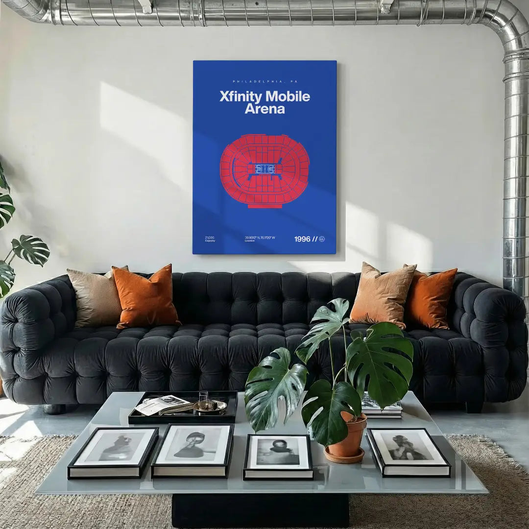 Philadelphia Basketball Arena Bold Canvas Art
