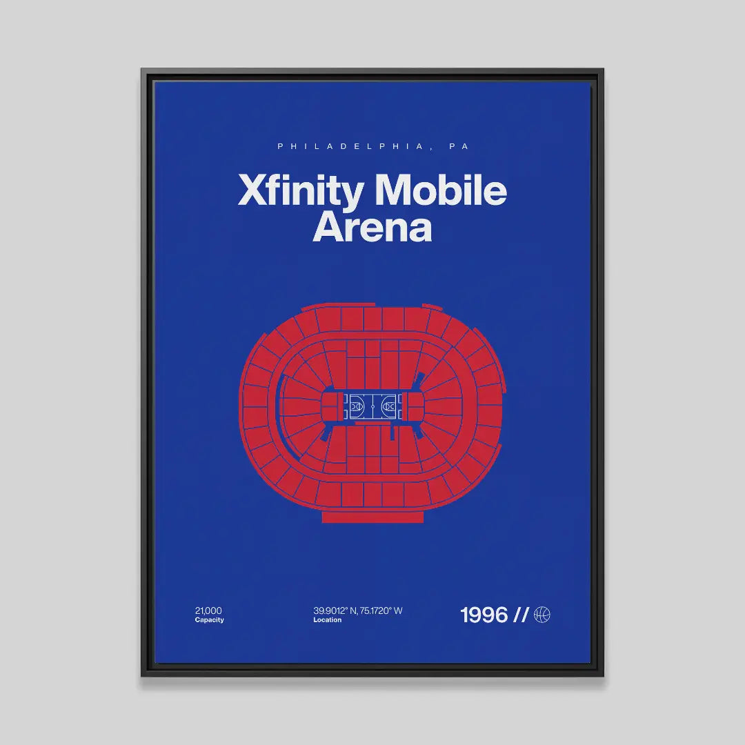 Philadelphia Basketball Arena Bold Canvas Art