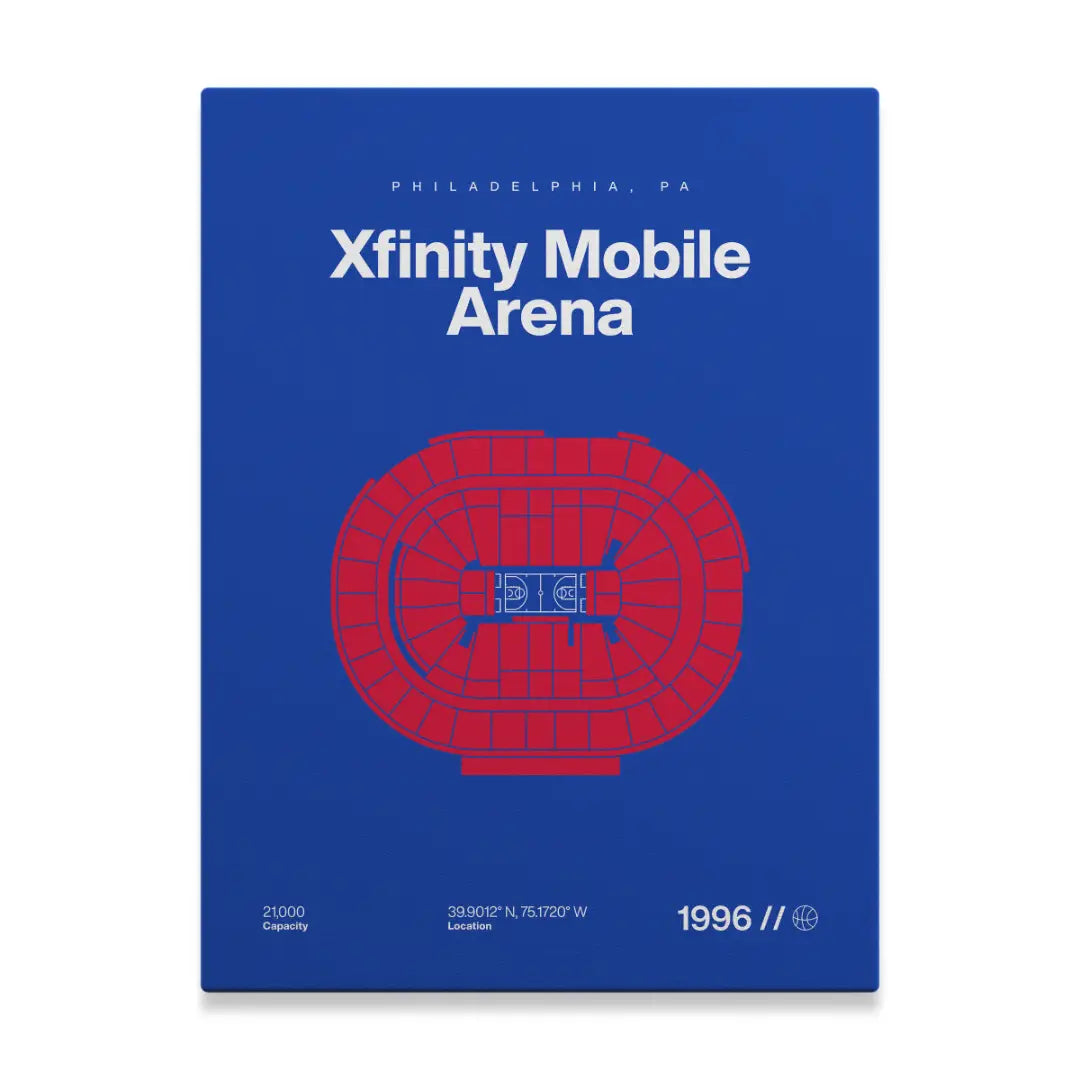 Philadelphia Basketball Arena Bold Canvas Art