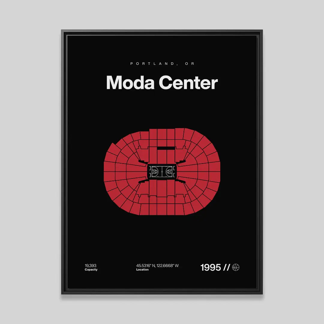Portland Basketball Arena Bold Canvas Art
