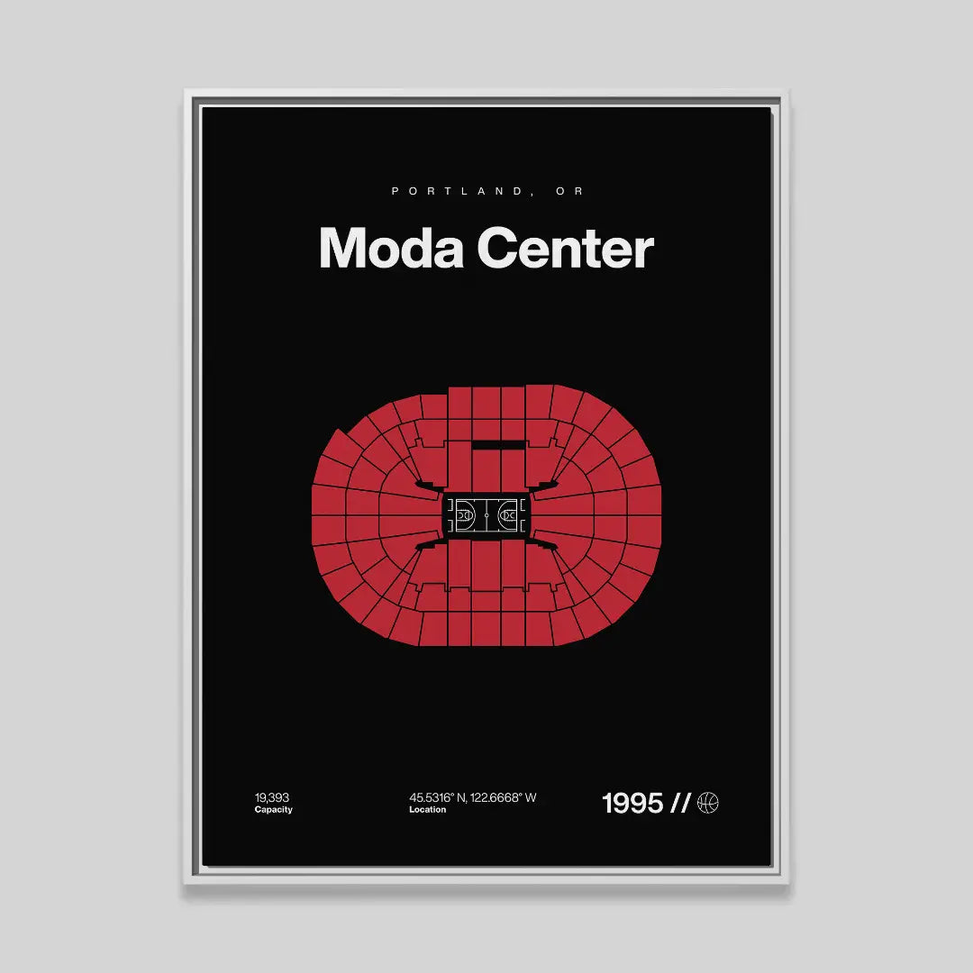 Portland Basketball Arena Bold Canvas Art