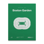 Boston Basketball Retro Arena Bold Canvas Art