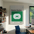 Boston Basketball Retro Arena Canvas Art