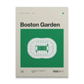 Boston Basketball Retro Arena Canvas Art