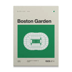 Boston Basketball Retro Arena Canvas Art