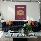 Cleveland Basketball Retro Arena Bold Canvas Art
