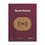 Cleveland Basketball Retro Arena Bold Canvas Art