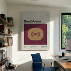 Cleveland Basketball Retro Arena Canvas Art