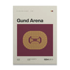 Cleveland Basketball Retro Arena Canvas Art