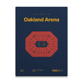 Golden State Basketball Retro Arena Bold Canvas Art