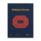 Golden State Basketball Retro Arena Bold Canvas Art