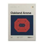 Golden State Basketball Retro Arena Canvas Art
