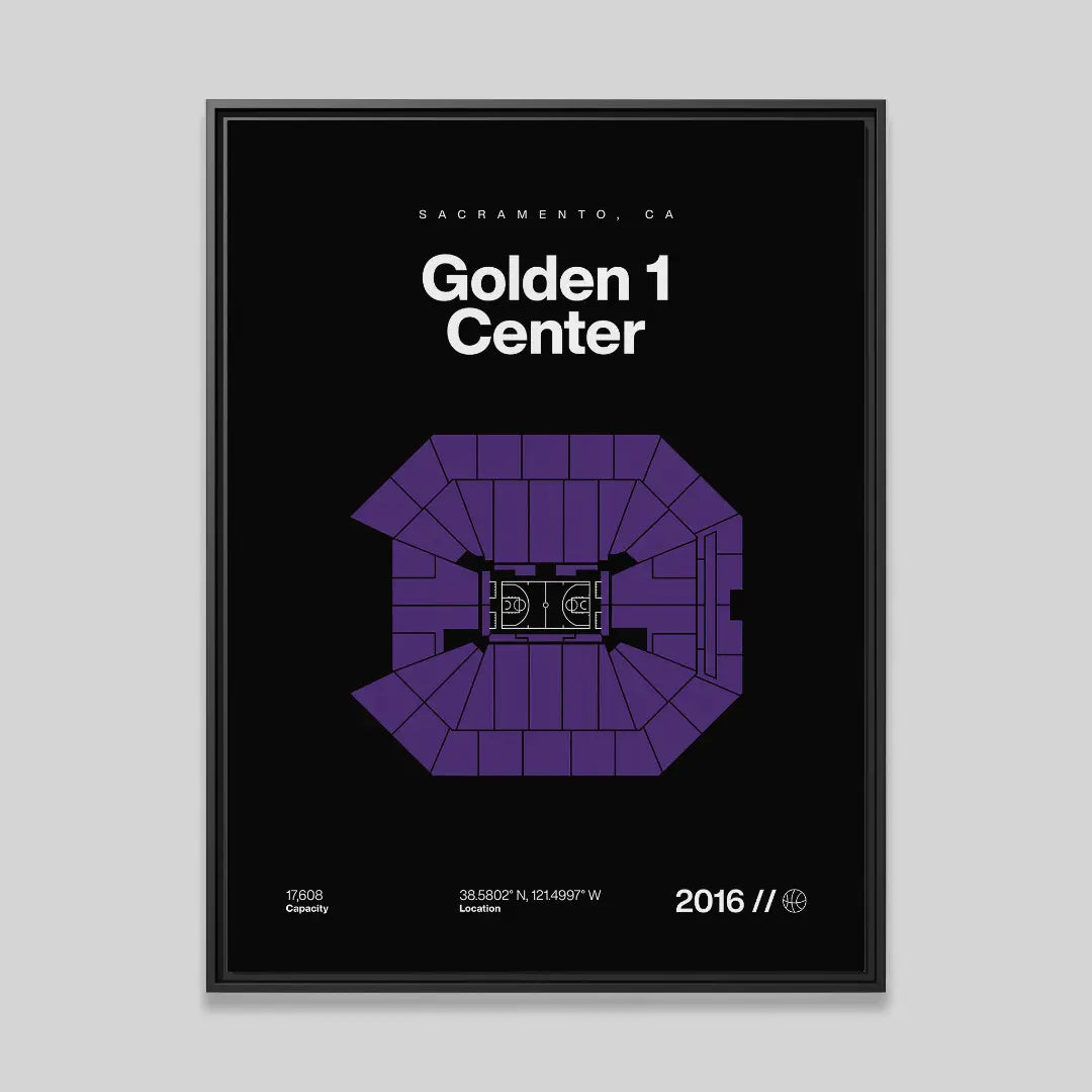 Sacramento Basketball Arena Bold Canvas Art