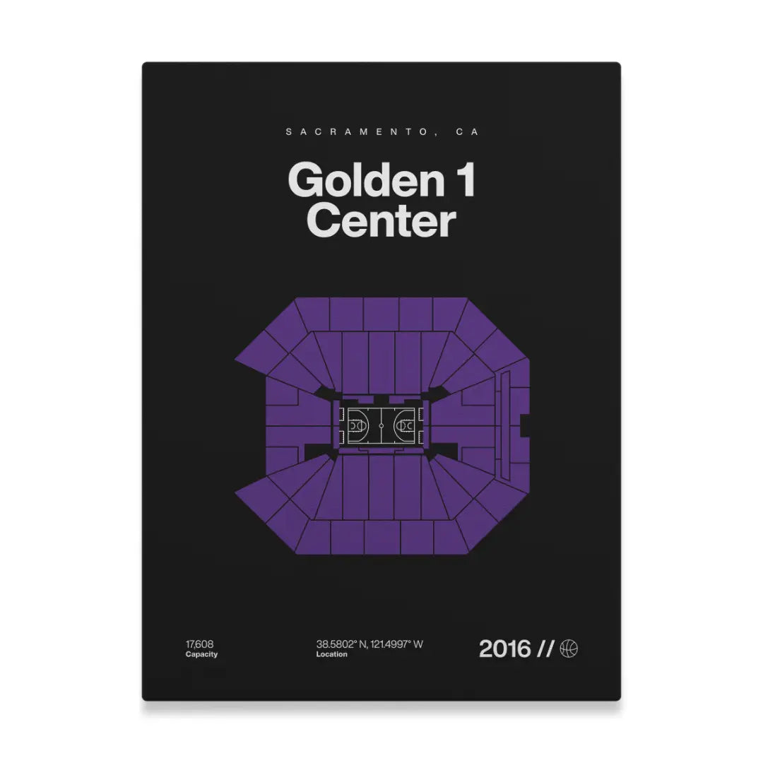 Sacramento Basketball Arena Bold Canvas Art