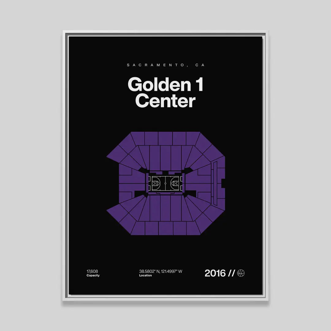 Sacramento Basketball Arena Bold Canvas Art