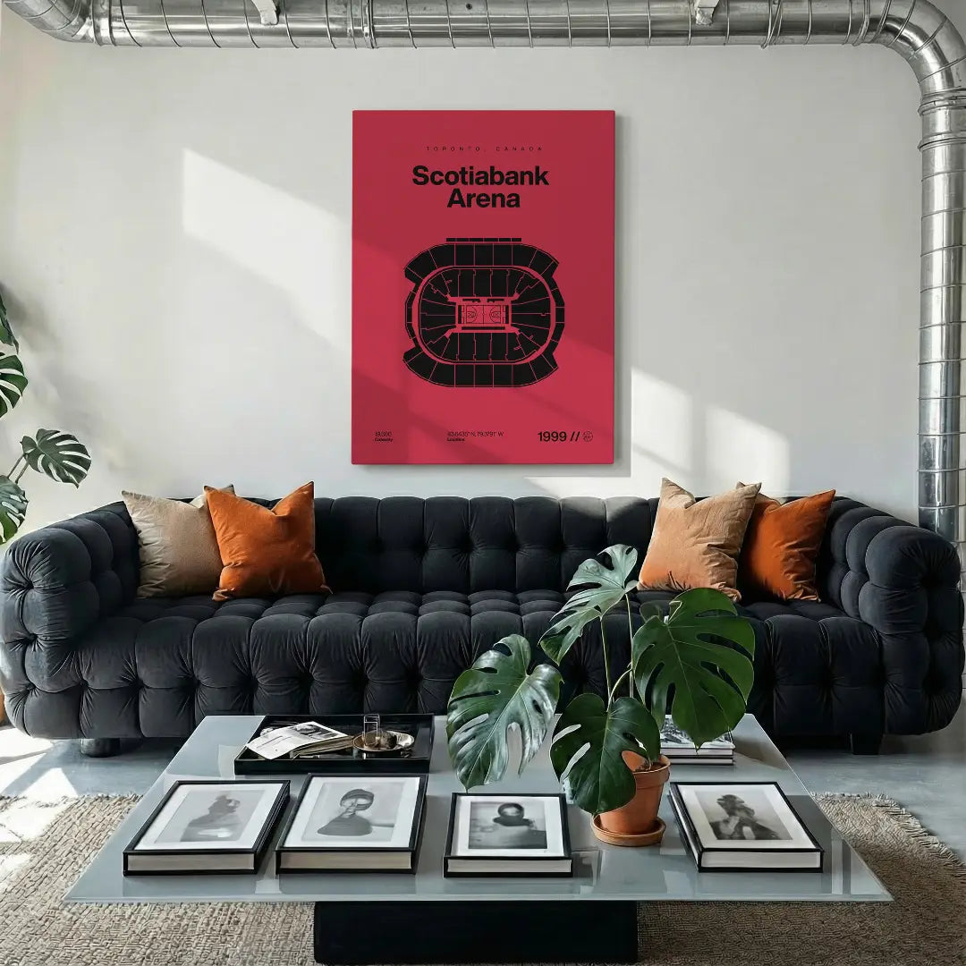 Toronto Basketball Arena Bold Canvas Art