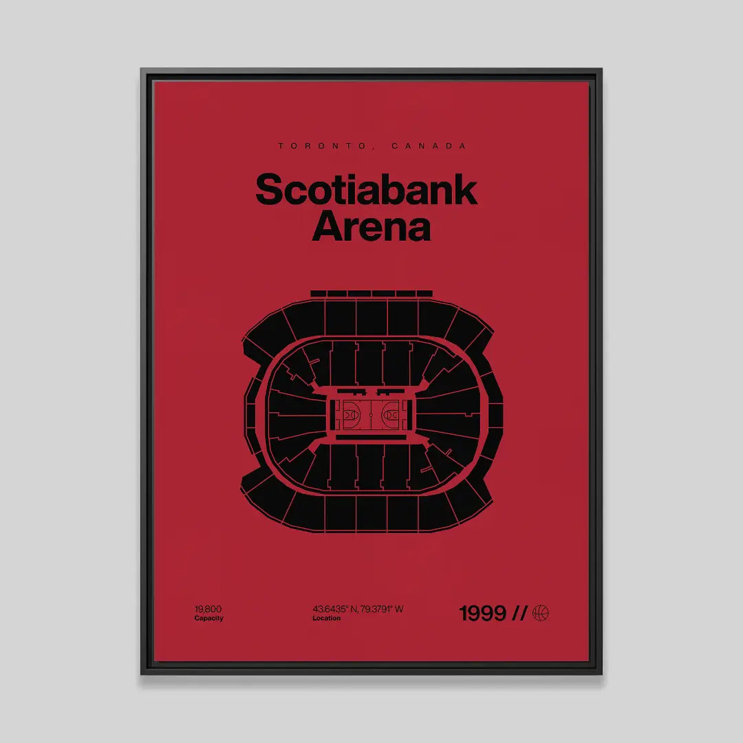 Toronto Basketball Arena Bold Canvas Art