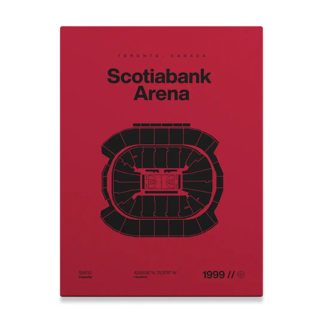 Toronto Basketball Arena Bold Canvas Art