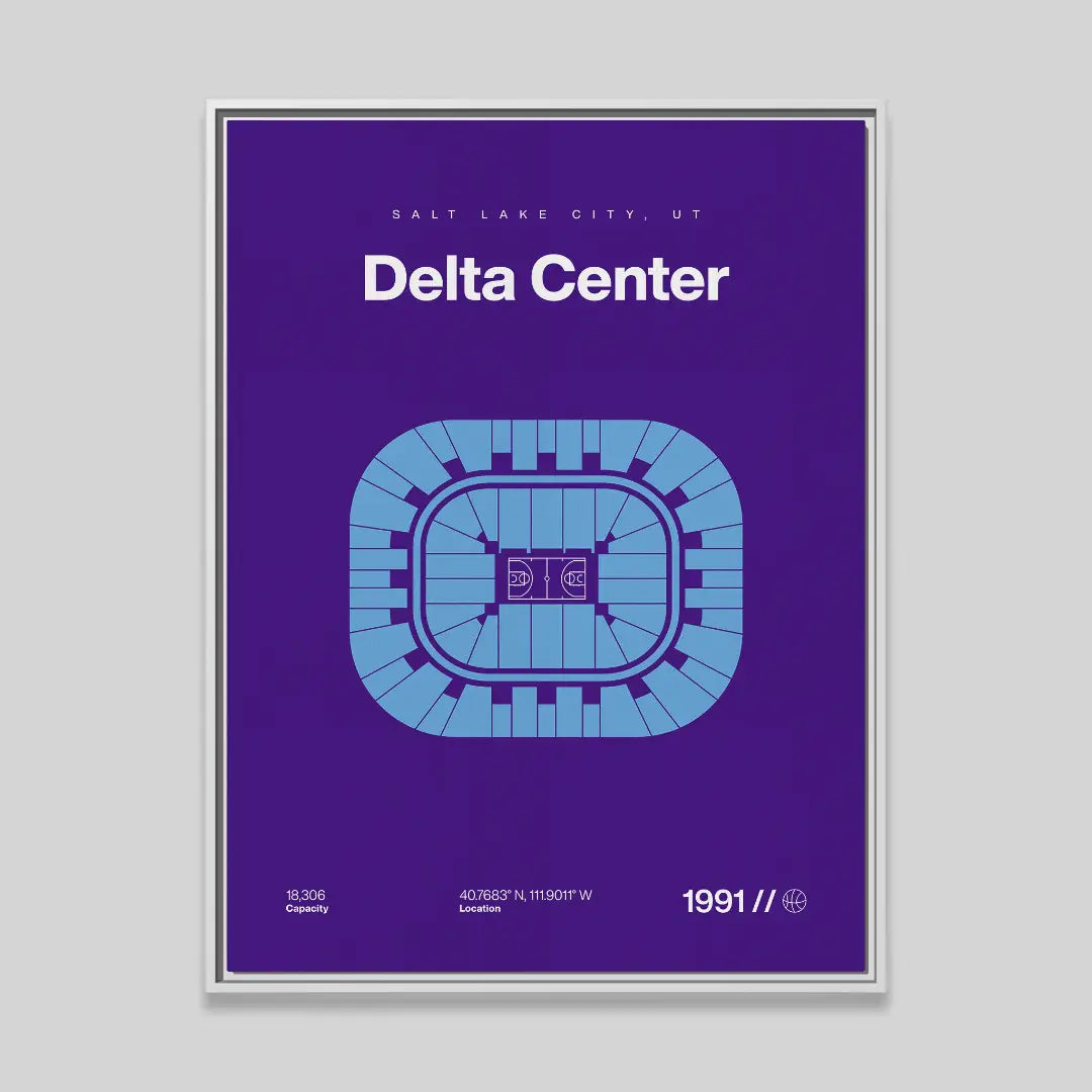Utah Basketball Arena Bold Canvas Art