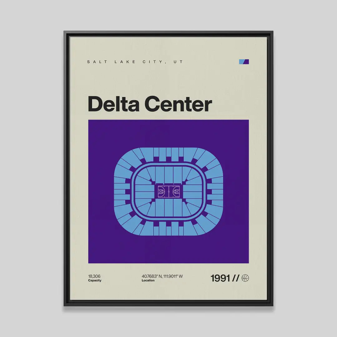Utah Basketball Arena Canvas Art