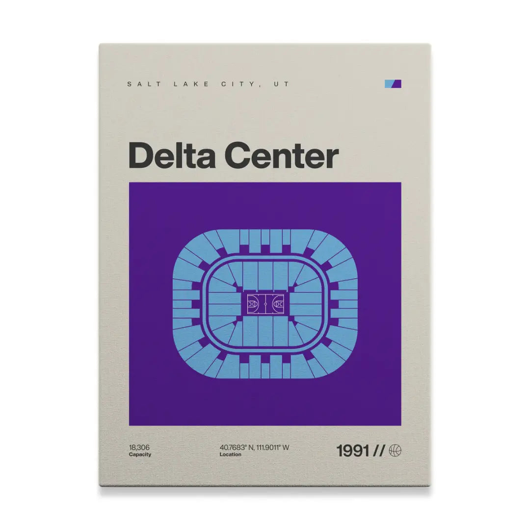 Utah Basketball Arena Canvas Art