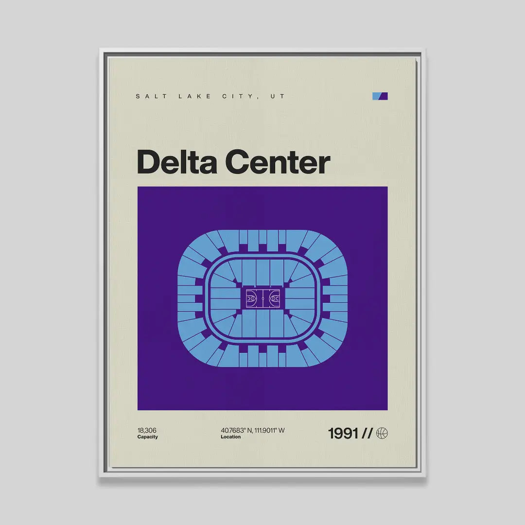 Utah Basketball Arena Canvas Art