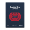 Washington Basketball Arena Bold Canvas Art