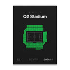 Austin Soccer Stadium Bold Canvas Art