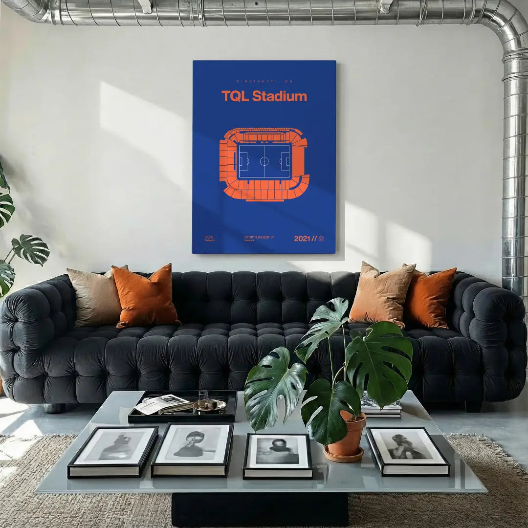 Cincinnati Soccer Stadium Bold Canvas Art