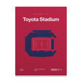 Dallas Soccer Stadium Bold Canvas Art