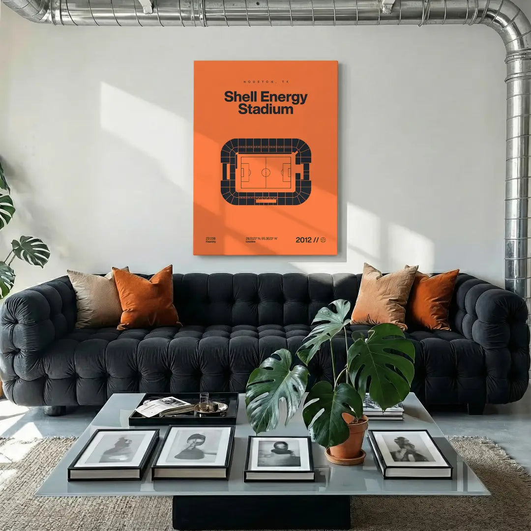 Houston Soccer Stadium Bold Canvas Art