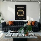 LA Soccer Stadium Bold Canvas Art