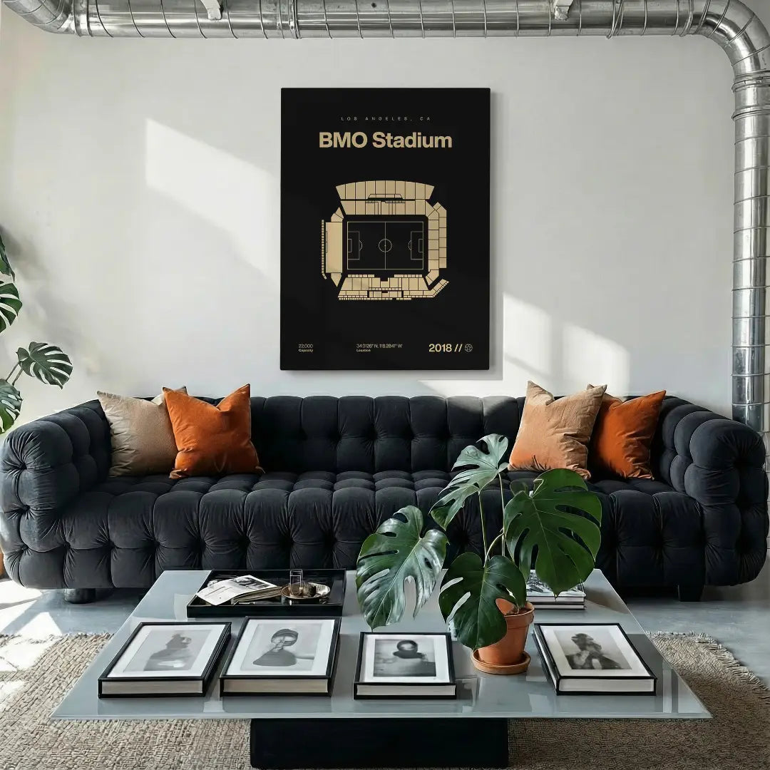 LA Soccer Stadium Bold Canvas Art