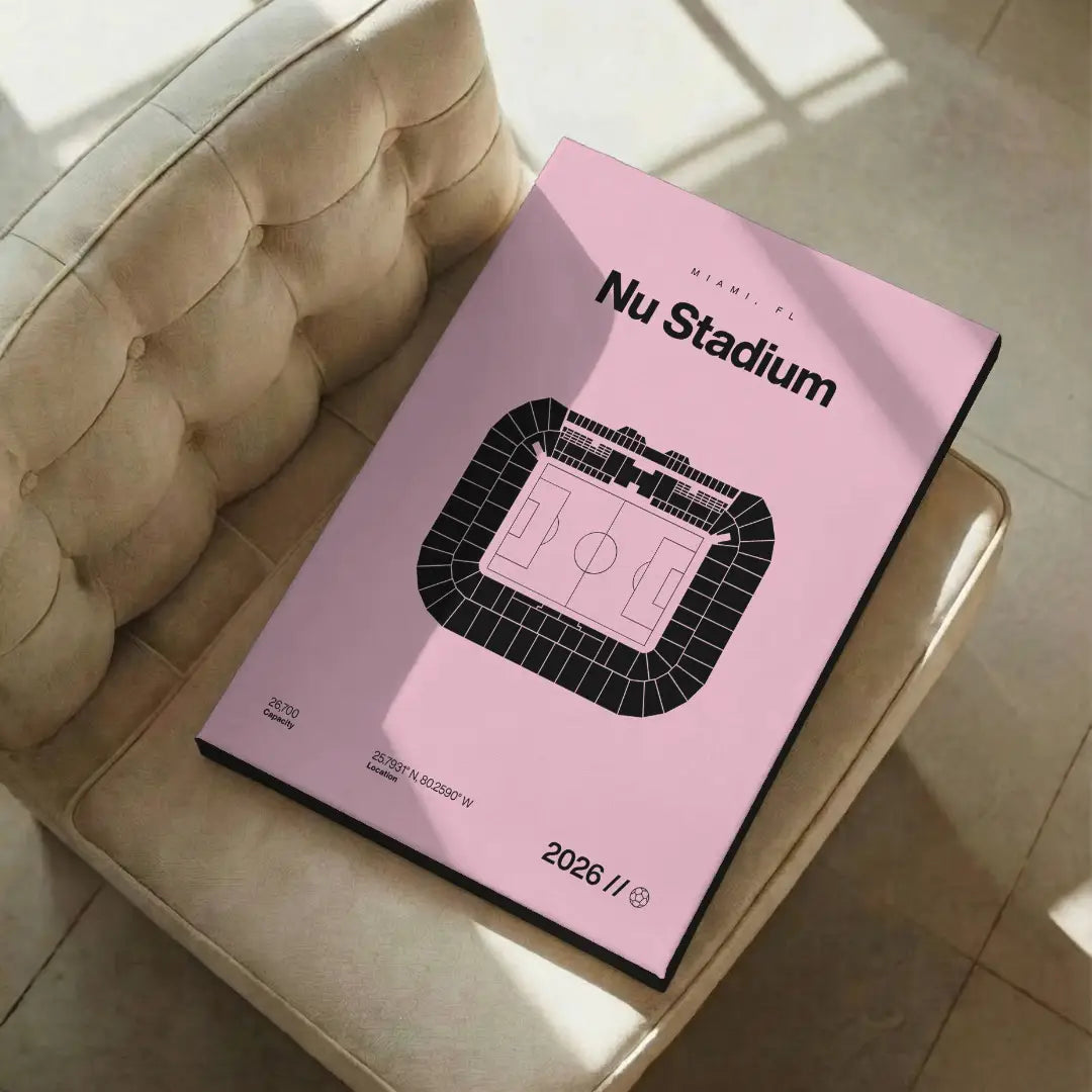 Miami Soccer Stadium Bold Canvas Art