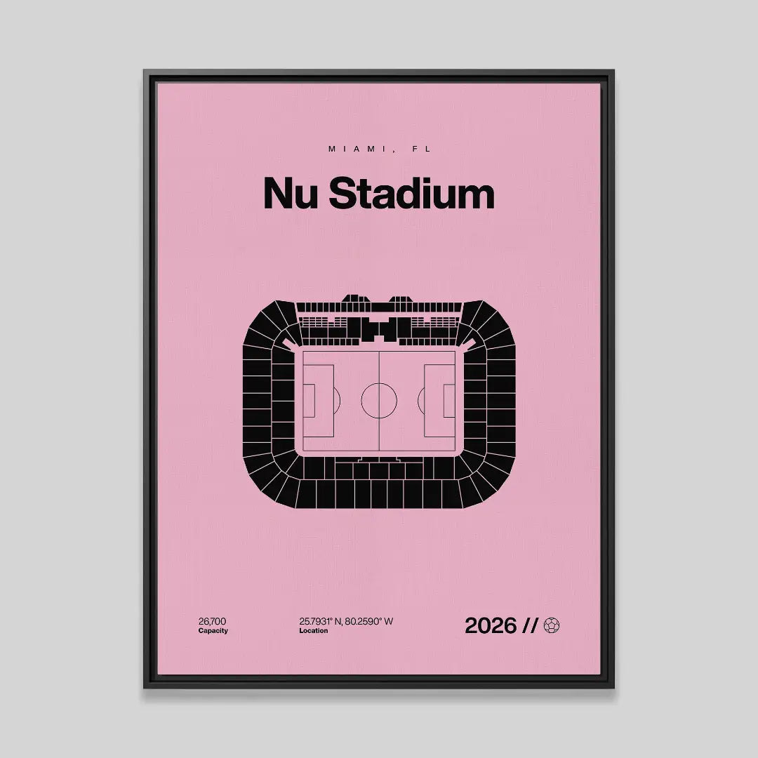 Miami Soccer Stadium Bold Canvas Art