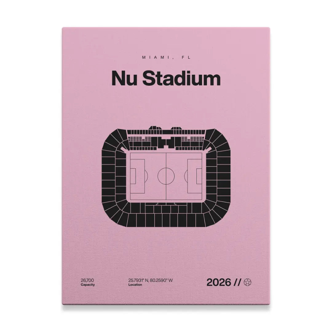 Miami Soccer Stadium Bold Canvas Art