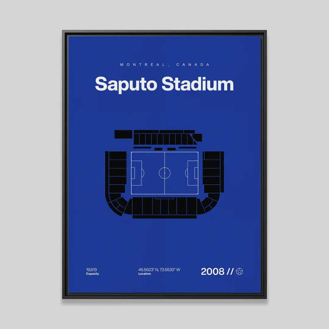 Montreal Soccer Stadium Bold Canvas Art