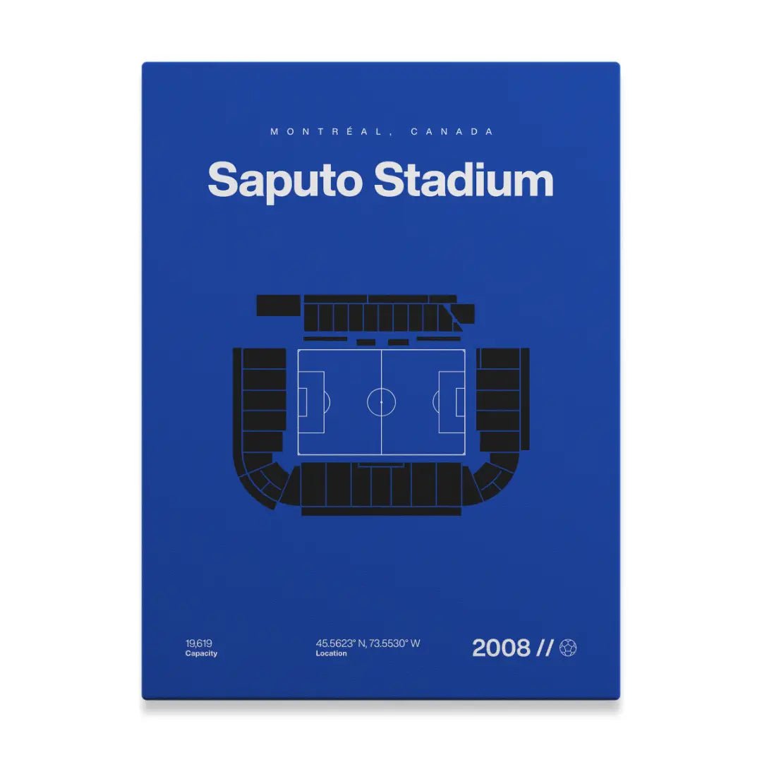 Montreal Soccer Stadium Bold Canvas Art