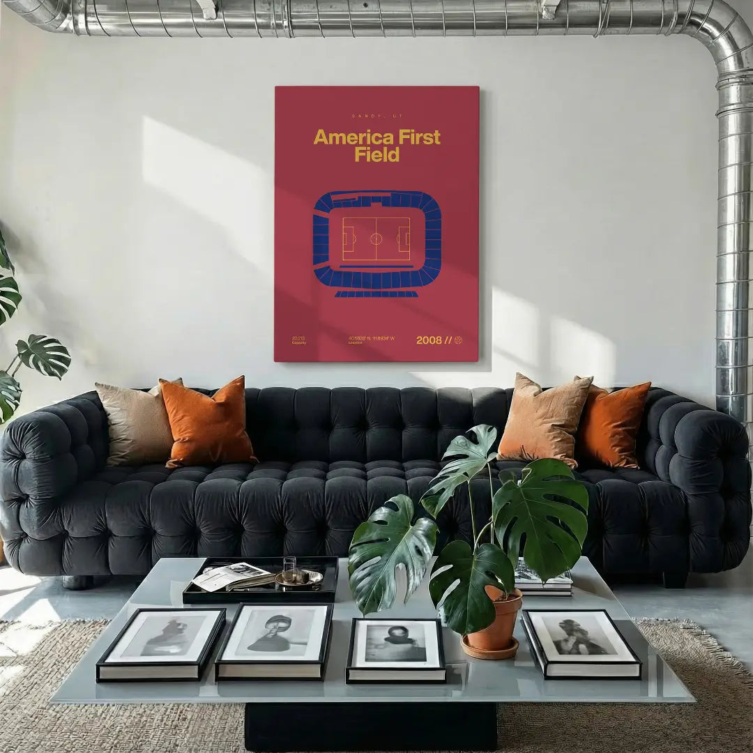 Salt Lake Soccer Stadium Bold Canvas Art