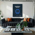 San Diego Soccer Stadium Bold Canvas Art