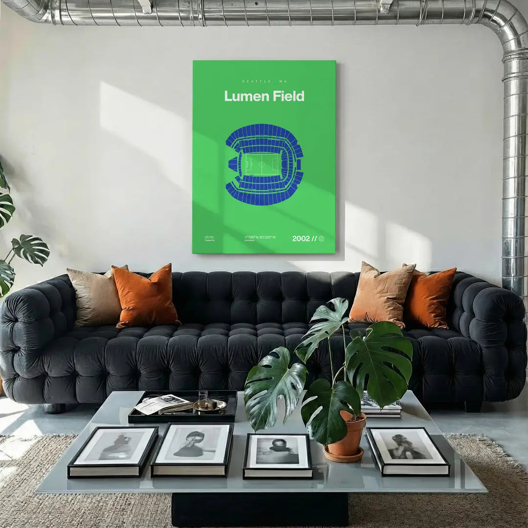 Seattle Soccer Stadium Bold Canvas Art