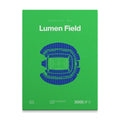 Seattle Soccer Stadium Bold Canvas Art