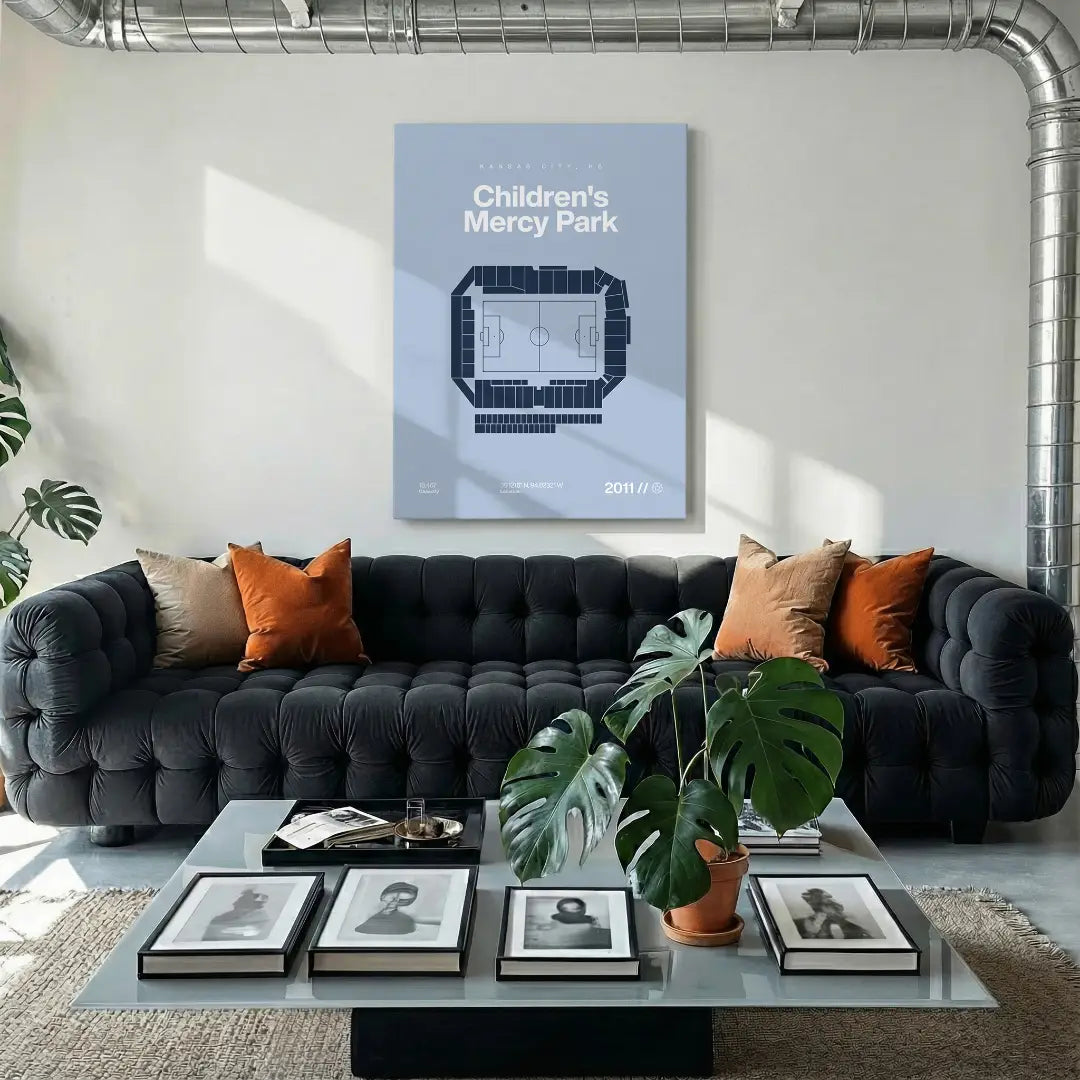 Kansas City Soccer Stadium Bold Canvas Art
