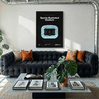 New York Women's Soccer Stadium Bold Canvas Art